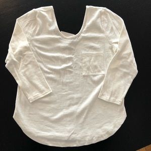 BNWT madewell size large cream long sleeve shirt